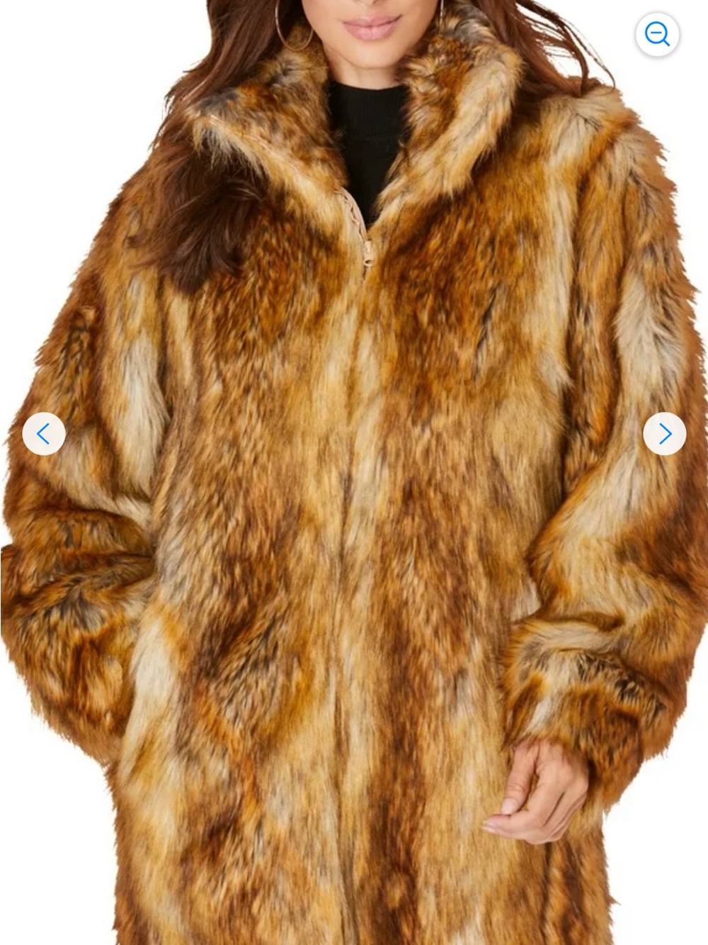 Roaman's Faux Fur Teddy Jacket in Multi Brown Tones